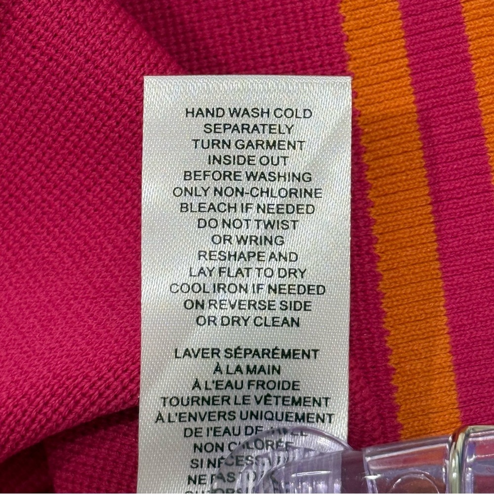 House of Harlow 1960 Knit Skirt Set Small Pink Orange Y2K Retro Two Piece Crop - Picture 7 of 9